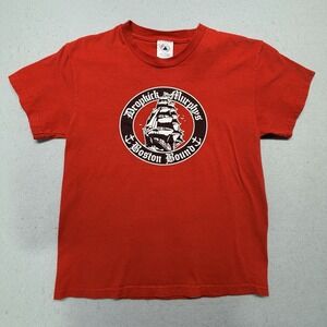 Vintage Dropkick Murphys Boston Bounty Red Graphic Punk Celtic Youth Large 14-16
